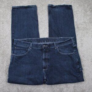 Duluth 40 Grit Flex Carpenter Jeans Mens 42x32 Blue Standard Fit Cotton Stretch